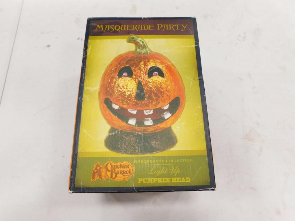 Cracker Barrel Masquerade Party Light Up Pumpkin Head (1 of 2)