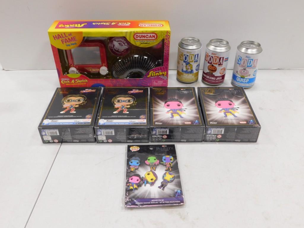 Toy Lot incl 2 Funko Pop Ms Marvel, 2 Funko Pop Infinity Saga, Funko Pop Infinity Saga Badges, (1 of 5)