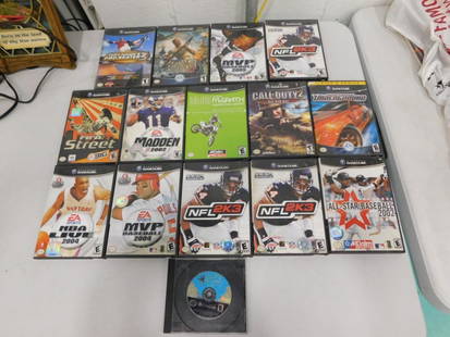 Lot of Gamecube Video Games incl Tony Hawk Pro Skater 3, Fifa Street, Madden 2002,: Lot of Gamecube Video Games incl Tony Hawk Pro Skater 3, Fifa Street, Madden 2002, Need for Speed Underground, Call of Duty 2 Big Red One, MVP Baseball 2005, Jeremy McGrath Supercross World, etc