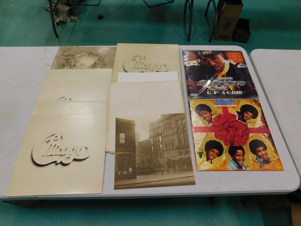 Lot of Vinyl Records including Chicago, Jackson 5, C-Murder (still sealed) (1 of 6)