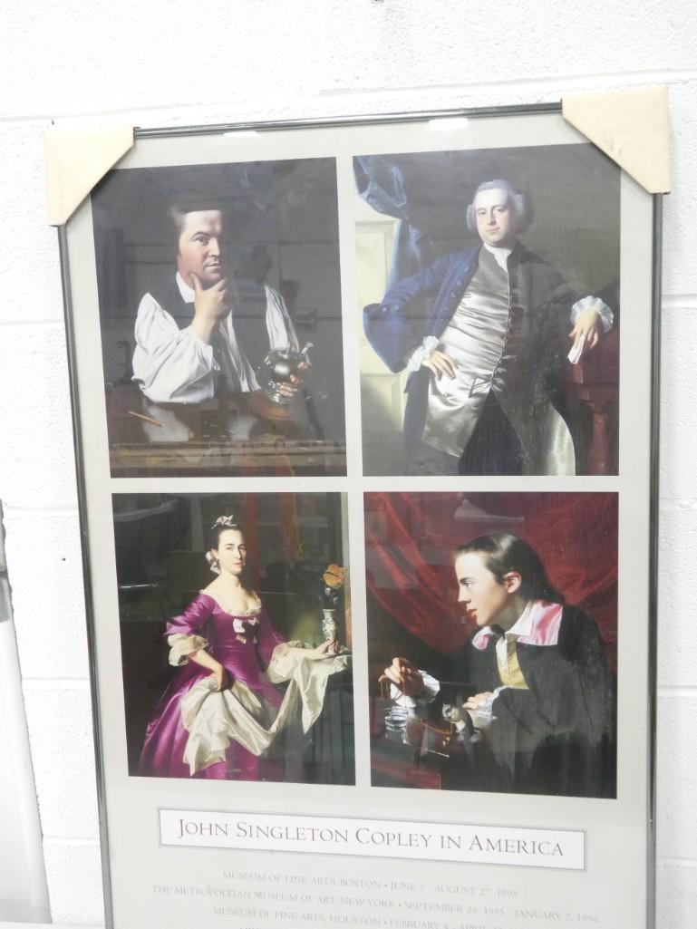John Singleton Copley in America Museum Exhibit Poster Framed: John Singleton Copley in America Museum Exhibit Poster Framed 38"x24"