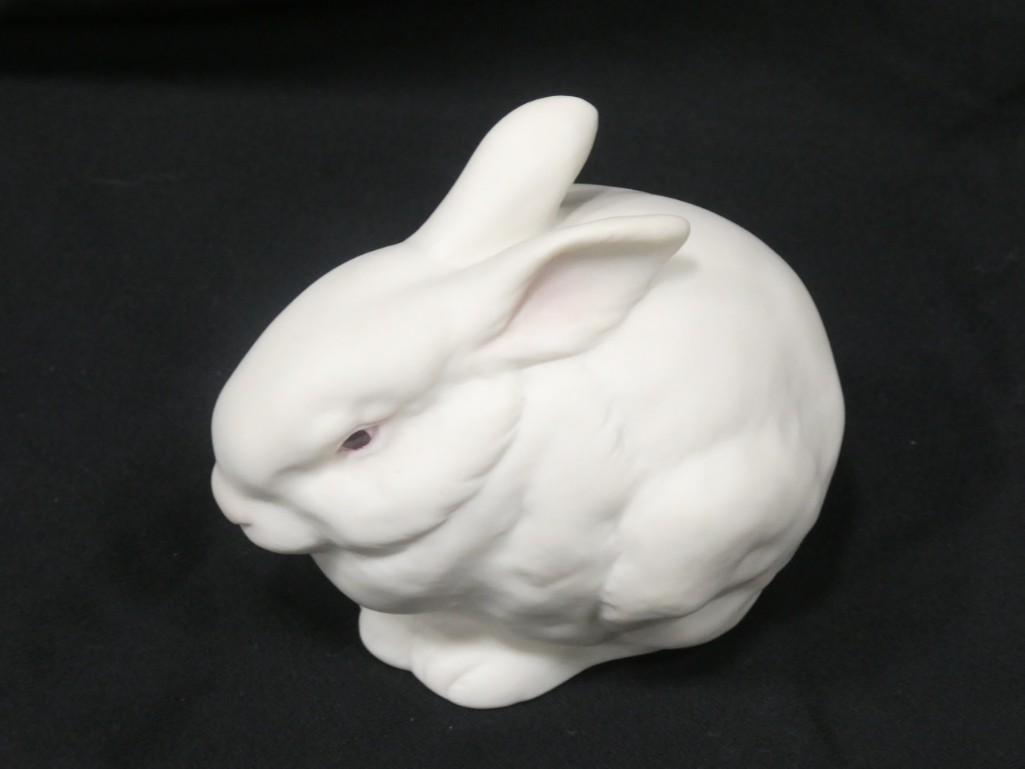 Cybis Porcelain Figurine Bunny Rabbit Mr Snowball: Cybis Porcelain Figurine Bunny Rabbit Mr Snowball