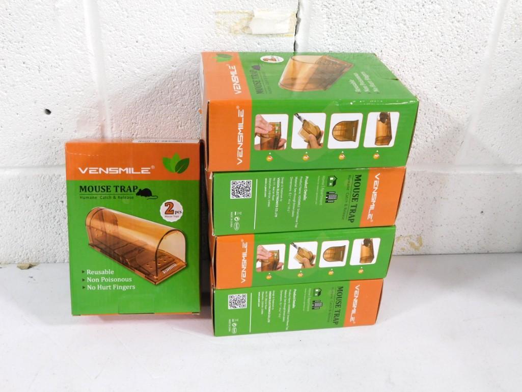 5 - 2 Pks New in Box Humane Mouse Traps 10 Traps Total: 5 New Packages of 2 Humane Mouse Traps 10 Traps Total