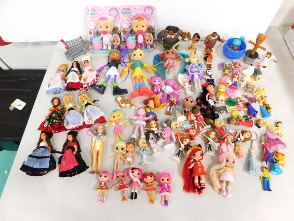 Girls Disney, Lalaloopsy, Shopkins, Etc Dolls Toys Large Lot (1 of 9)