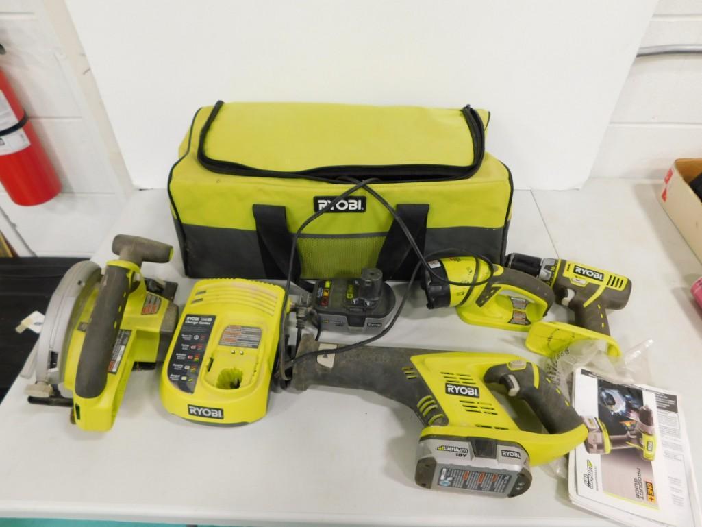 Set of Ryobi Power Tools incl Circular Saw, Drill, Charger, etc and a Tool Bag (1 of 5)