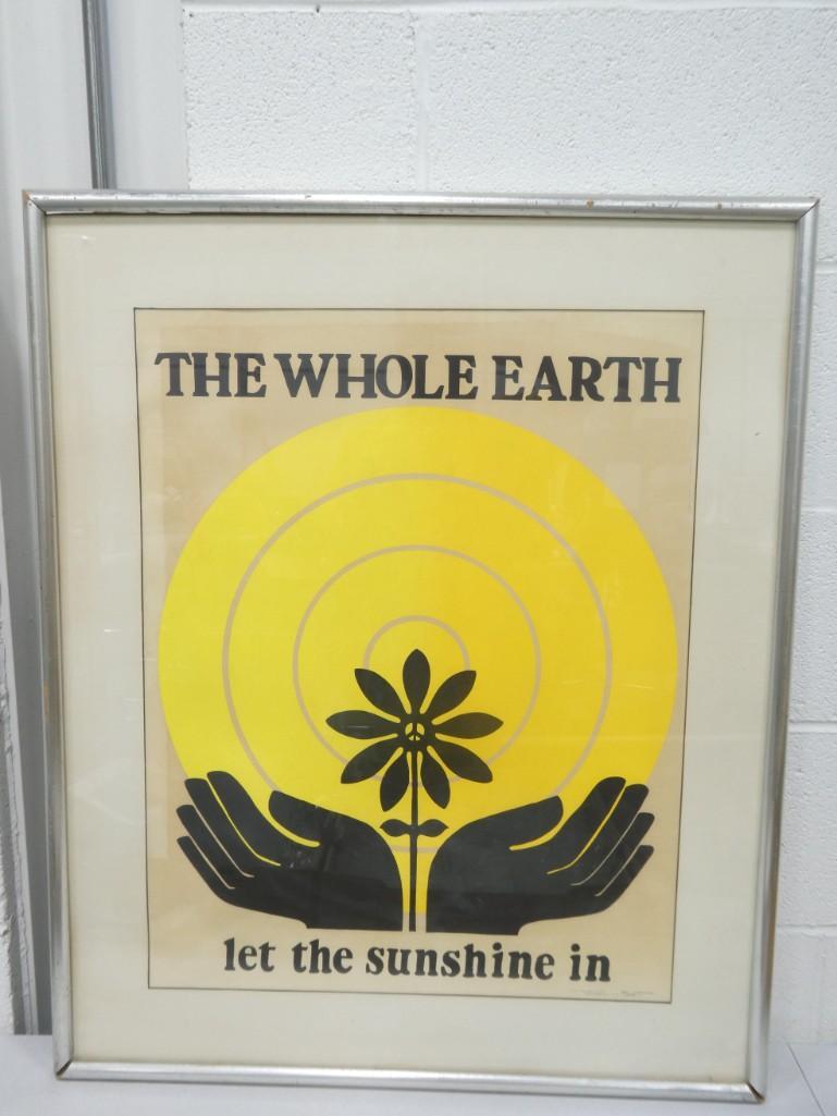 Thomas W. Benton Pencil Signed "The Whole Earth Let the Sunshine in" Lithograph Poster (1 of 6)