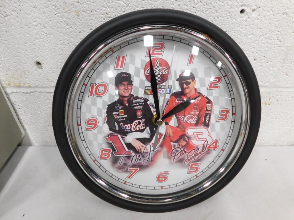 Coca Cola Nascar Dale Earnhardt and Dale Earnhardt Jr Clock (1 of 3)