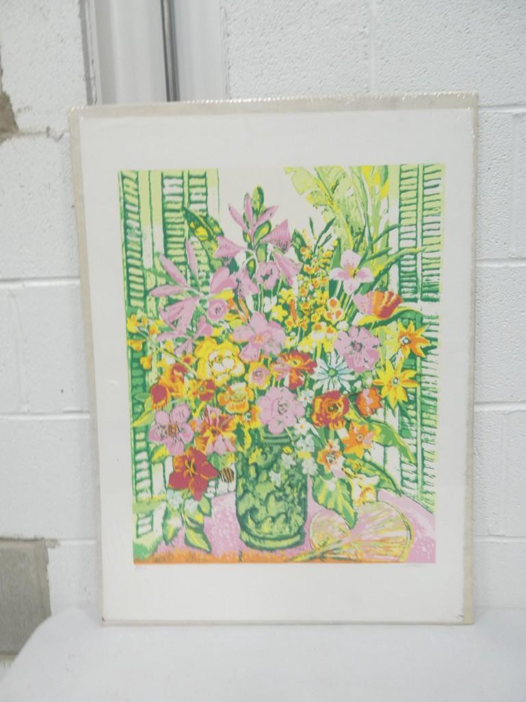 Van Pitterson Pencil Signed Print - Flowers 3 / 300 (1 of 5)