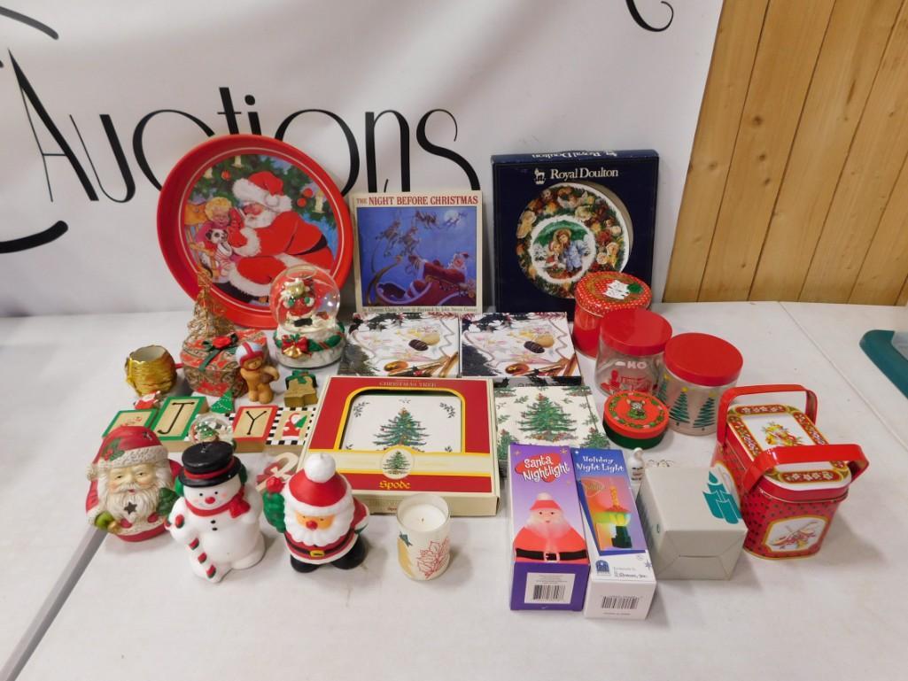 Christmas Lot incl Royal Doulton Plate, Spode Christmas Tree Items, Etc (1 of 4)