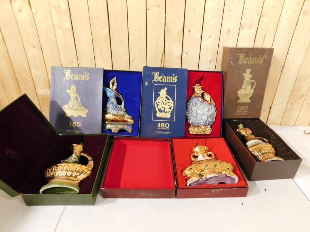 Lot of Jim Beam Decanters with original boxes (1 of 6)