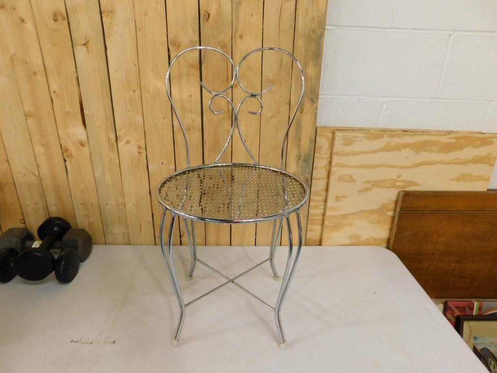 Vintage Metal Retro Diner type chair (1 of 4)