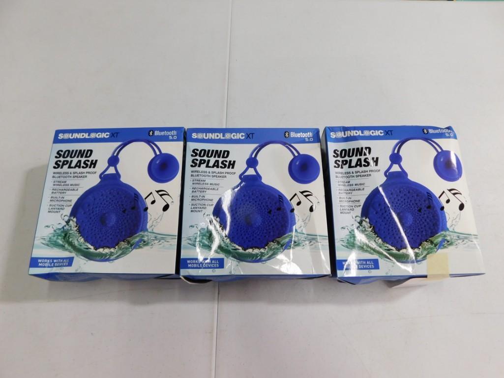 3 Sound Logic Sound Splash Wireless & Splash Proof Bluetooth Speakers New in Box (1 of 1)