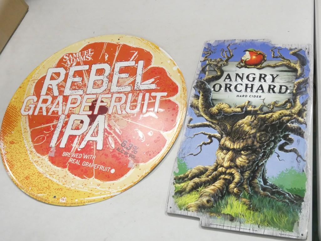Angry Orchard and Sam Adams Grapefruit IPA Metal Bar Signs (1 of 4)