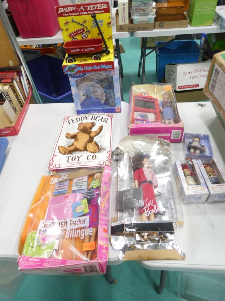 Toy Lot incl Barbie Dolls, Disney Frozen, Mini Radio Flyer, Raggedy Ann and Andy, (1 of 7)