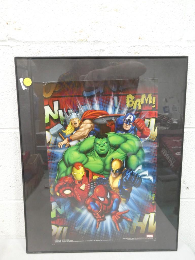 Framed Marvel Poster approx 11" x 17" (1 of 5)