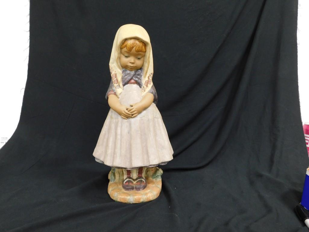 Lladro #4951 Little Girl with Scarf Retired Figurine Vintage 13 3/4" (1 of 3)