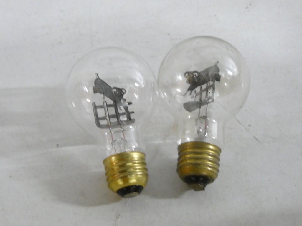 Pair of vintage Aerolux Sheep / Ram Light Bulbs - they work!: Pair of vintage Aerolux Sheep / Ram Light Bulbs - they work! They glow when turned on.