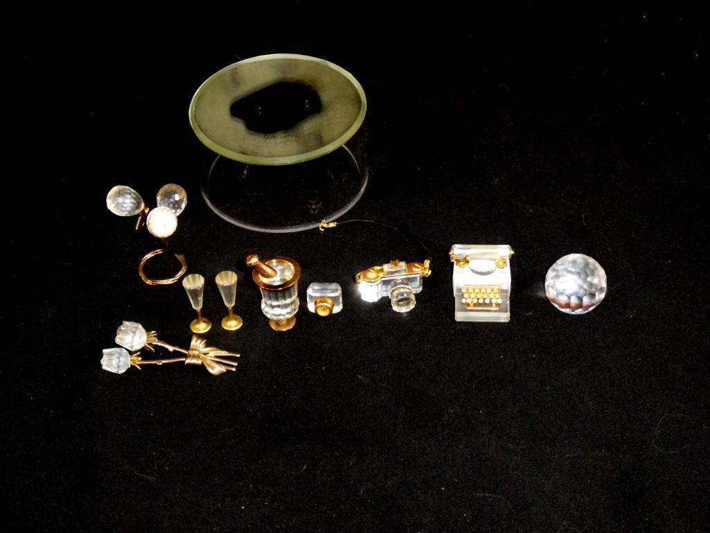 Swarovski Crystals Lot incl Typewriter, Ice Bucket, Flowers, etc (1 of 6)