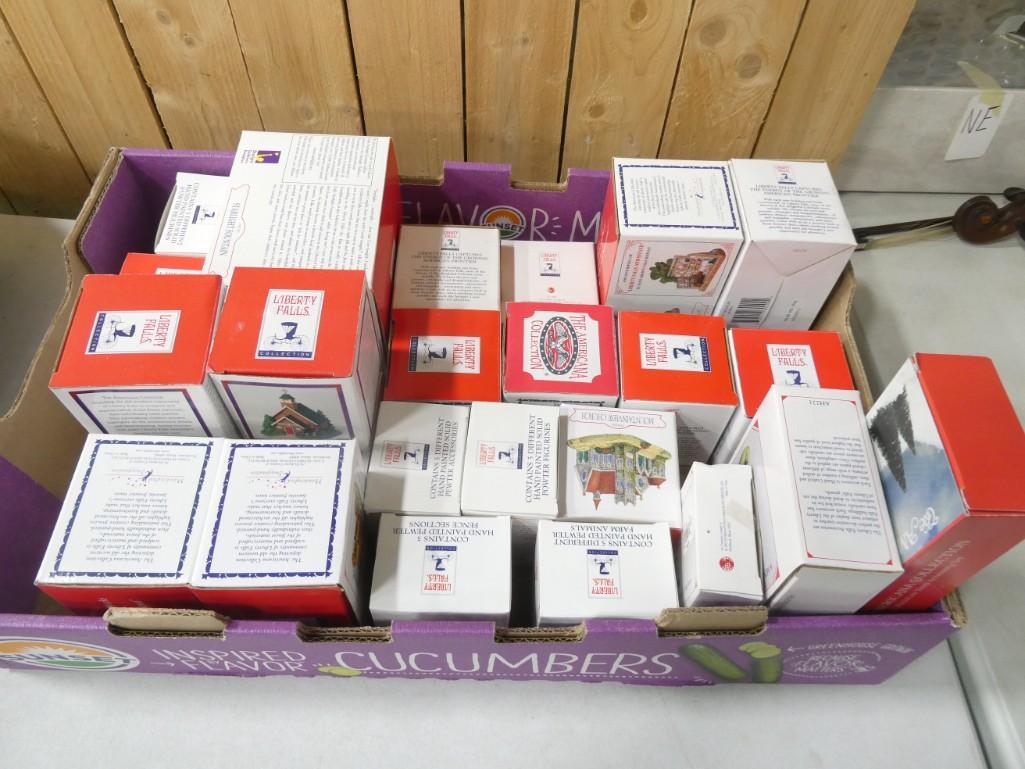 Huge Lot of Liberty Falls Christmas Village Buildings, Accessories, Etc (1 of 5)