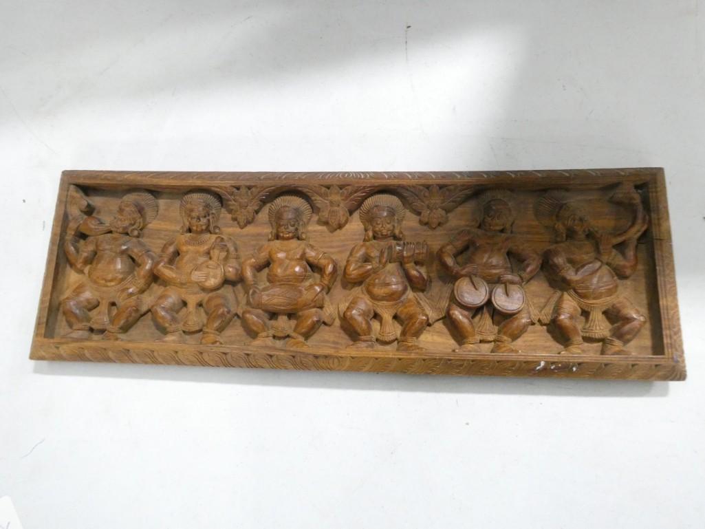 Wood Hand Carved Tribal Wall Hanging (1 of 5)
