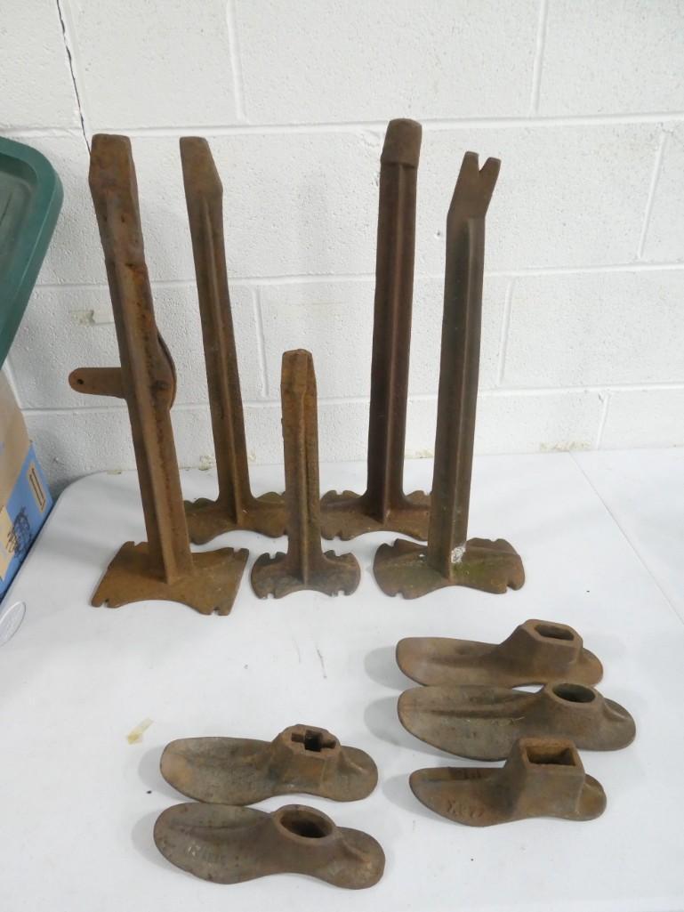 Lot of Vintage Cast Iron Shoe Repair Stands (1 of 6)