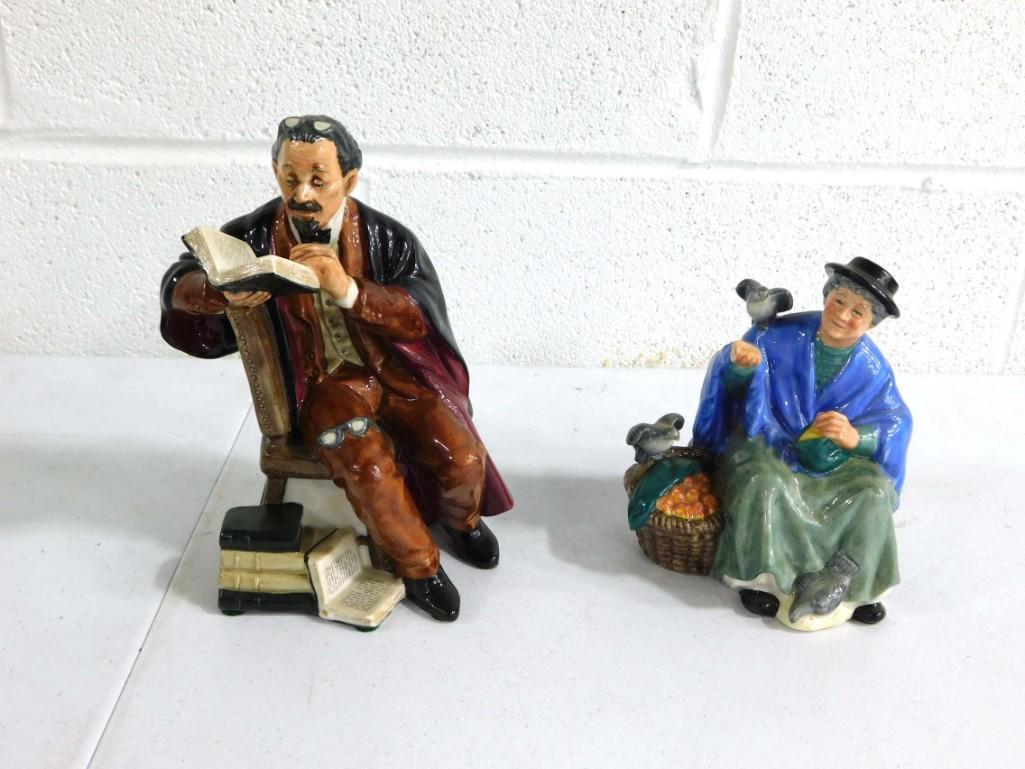 2 Royal Doulton Figurines incl The Professor HN2281 Copr 1964 and Tuppence A Bag HN2321 Copr 1967: 2 Royal Doulton Figurines incl The Professor HN2281 Copr 1964 and Tuppence A Bag HN2321 Copr 1967 Condition: no cracks or breaks