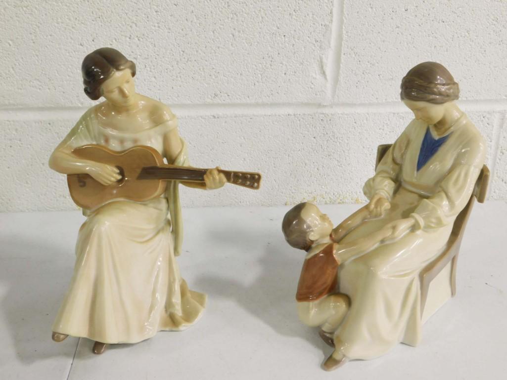 2 B&G Copenhagen Porcelain Figurines incl 1642 and 1684 Made in Denmark: 2 B&G Copenhagen Porcelain Figurines incl 1642 and 1684 Made in Denmark