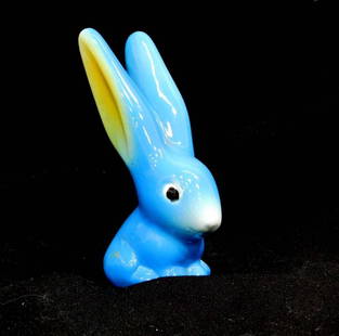 Walter Bosse for Goebel Blue Rabbit with Yellow Straight Ears: Vintage Walter Bosse for Goebel Blue Rabbit with Yellow Straight Ears Condition: no chips or cracks