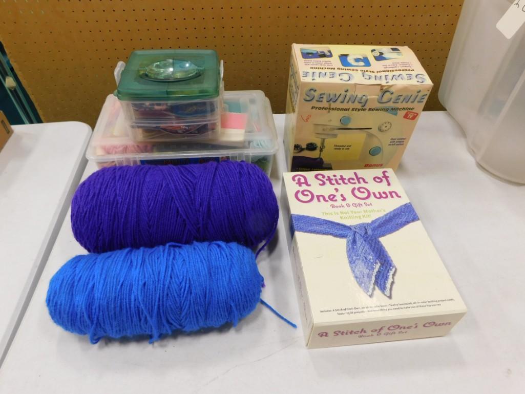 Craft Lot incl Yarn, Sewing Genie, A Stitch of Ones Own, etc (1 of 5)