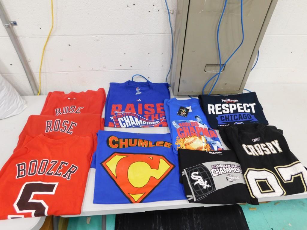 Sports Shirts including Chicago Bulls, Cubs, White Sox: Sports Shirts including Chicago Bulls, Cubs, White Sox - Boozer, Rose, Chumlee, Crosby, etc.