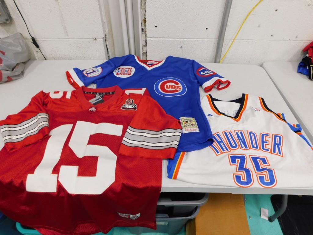 3 Jerseys including Chicago Cubs Maddux 300 wins, Thunder Durant, Mike Tomczak (1 of 12)