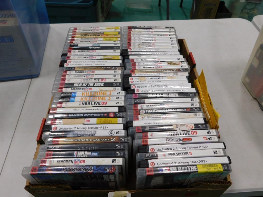 Lot of roughly 75 PlayStation 3 Video Games (1 of 4)