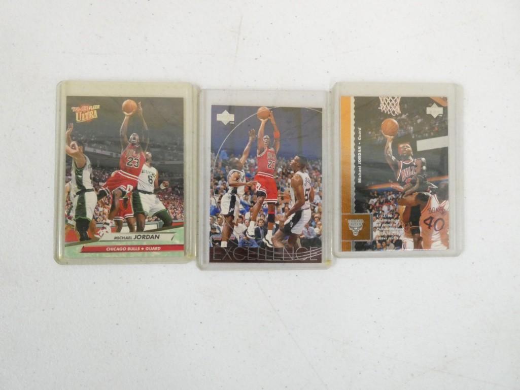 3 Michael Jordan Basketball Cards: 3 Michael Jordan Basketball Cards