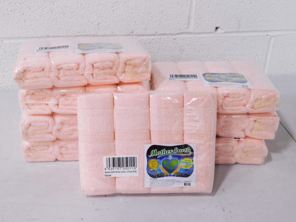 8 New Packs of 4 Hand Towels Total of 32 Peach Colored . Mother Earth: 8 New Packs of 4 Hand Towels Total of 32 Peach Colored . Mother Earth