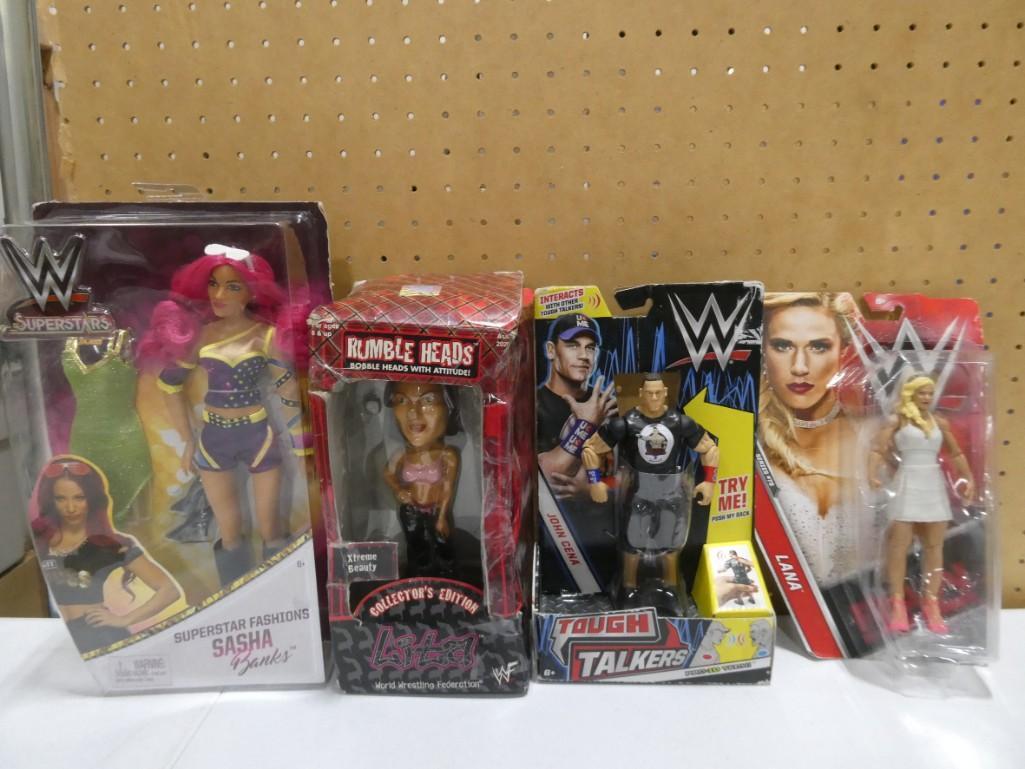 Wrestling WWE WWF Figures incl Sasha Banks, John Cena, Lita, Lana (1 of 4)