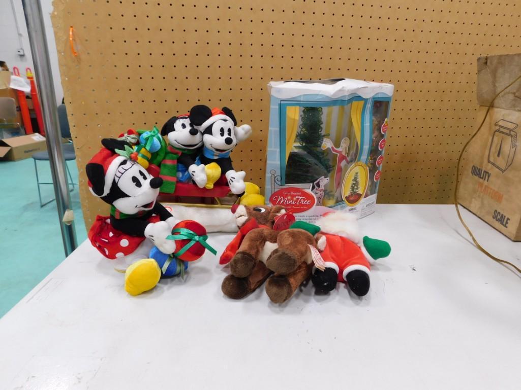 Christmas Lot incl Disney Mickey and Minnie Mouse, Rudolph, Mini Tree (1 of 4)