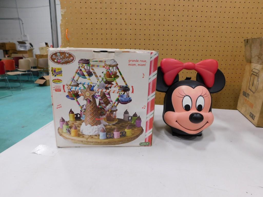 Lemax Sugar 'n Spice Yummy Yummy! Musical Animated Ferris Wheel and Disney Minnie Mouse Case (1 of 5)