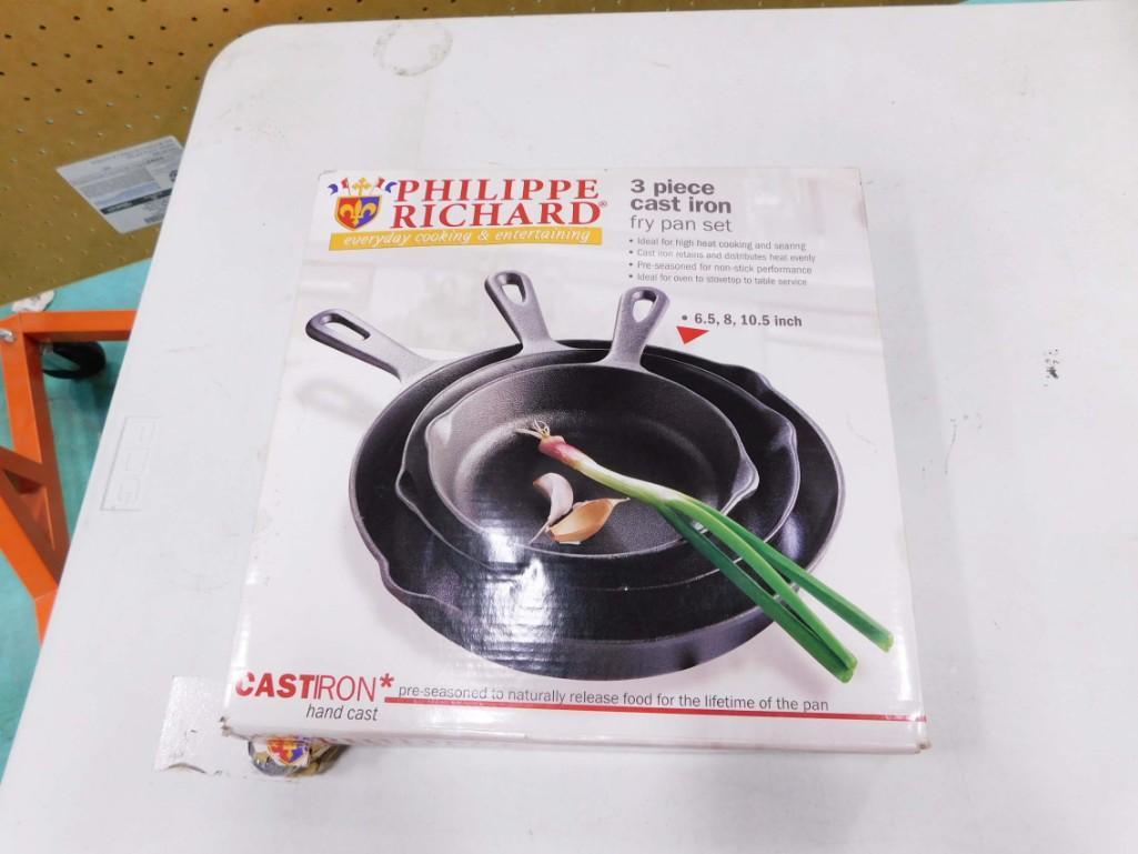 Philippe Richard 3 Pc Cast Iron Fry Pan Set or Skillet Set (1 of 2)