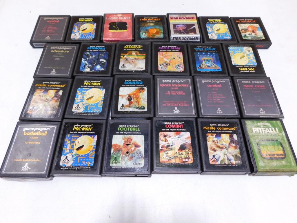Atari 2600 Video Game Lot incl Missile Command, Pitfall!, Star Raiders, Adventure, Space Invaders, (1 of 4)