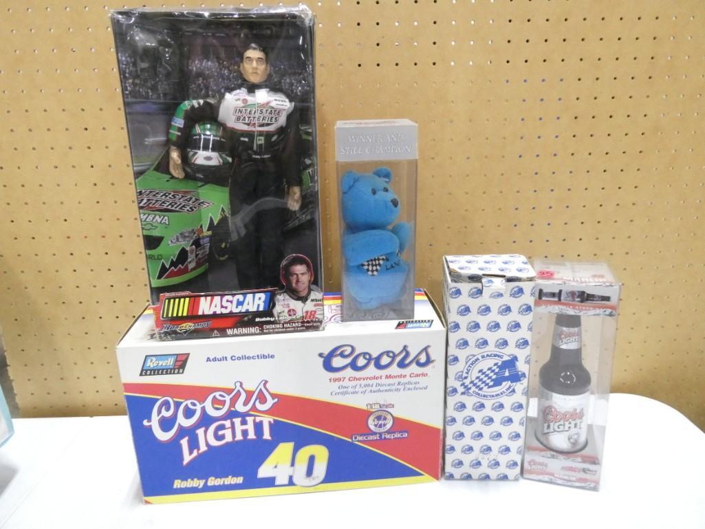 Racing Collectibles incl Revell, Nascar, Daytona 500 Bean Bag Bear, Bobby Labonte Figure, (1 of 5)