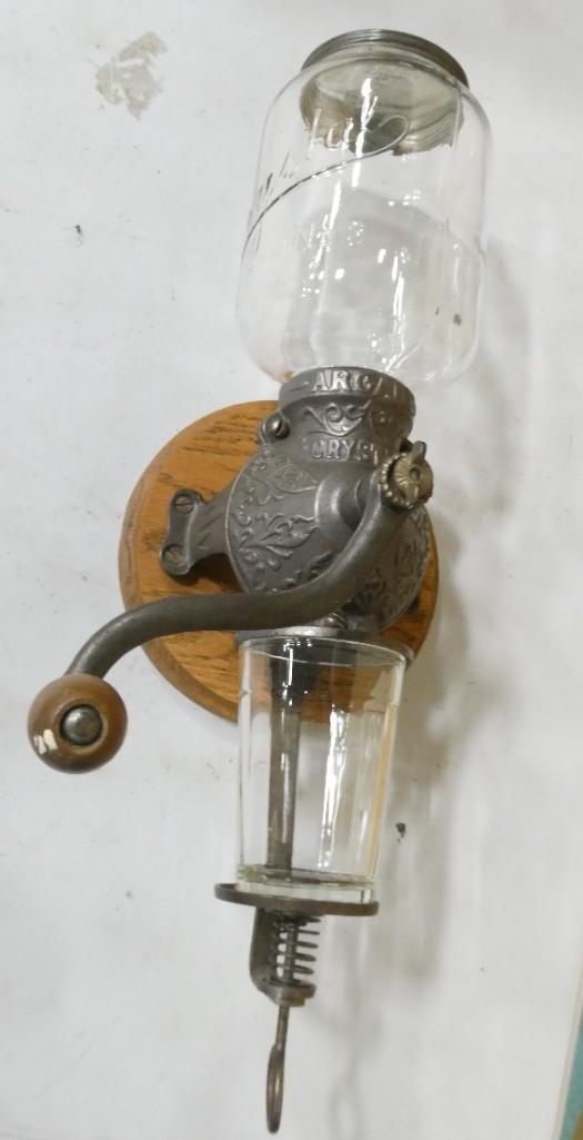 Antique Crystal Coffee Grinder No 3 with Both Glass Jars (1 of 5)