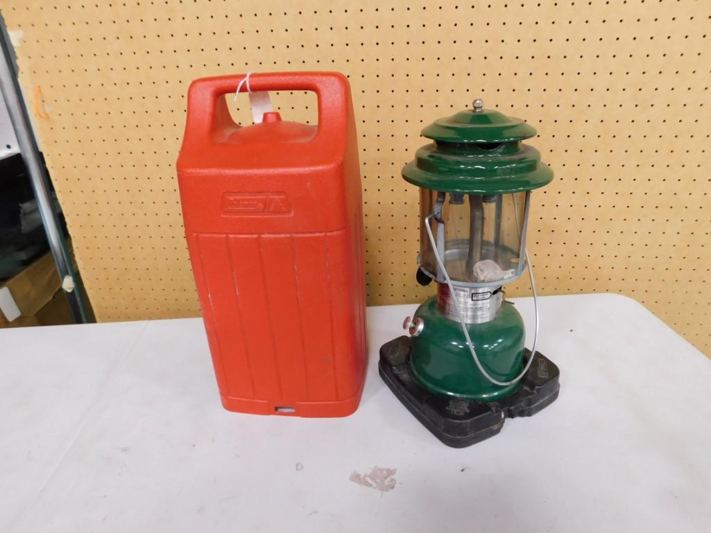 Coleman Kerosene Lantern with Red Plastic Case (1 of 5)