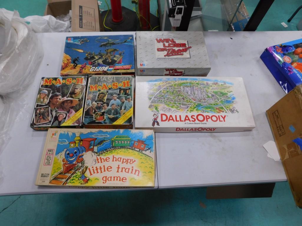 The Happy Little Train Game, Mash Puzzles, GI Joe Puzzle, Win Lose or Draw Game, (1 of 2)