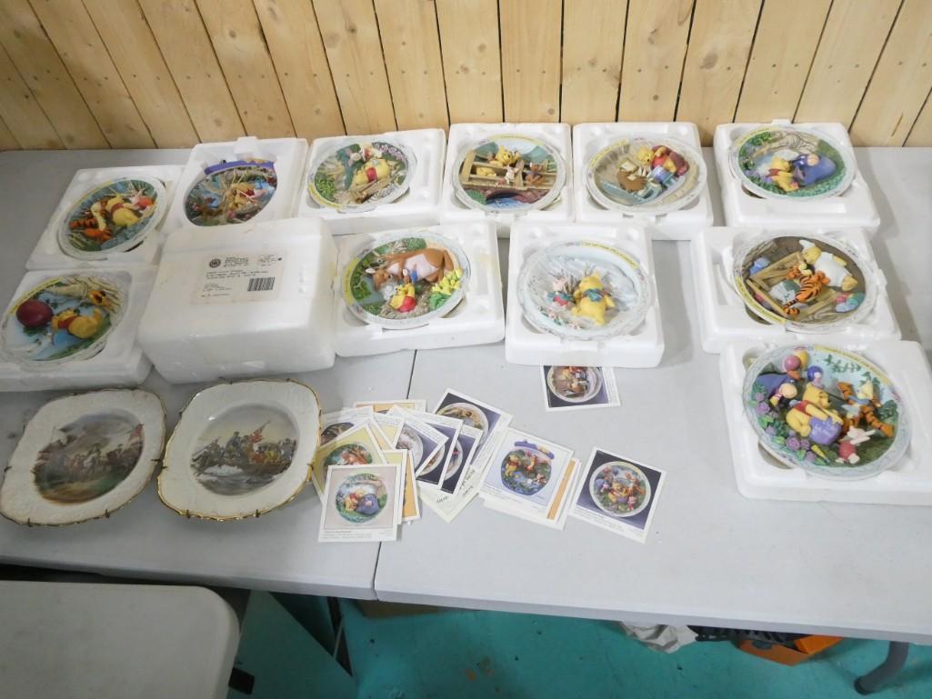 12 Winnie the Pooh Bradford Collector Plates and 2 Revolutionary War Collector Plates (1 of 8)