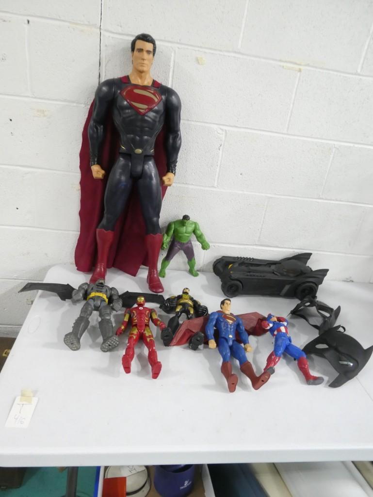 Action Figure Lot incl 31" Superman, Iron Man, Batman, Captain America, Hulk, etc (1 of 8)