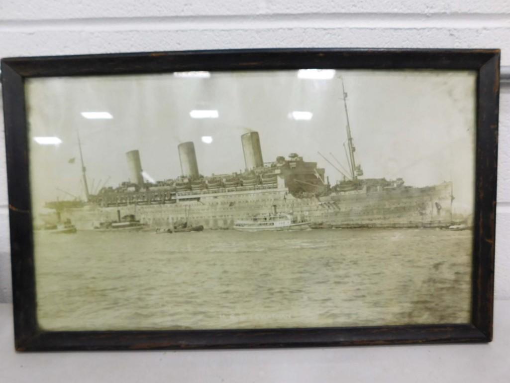 Vintage Picture of a Ship Framed (1 of 3)