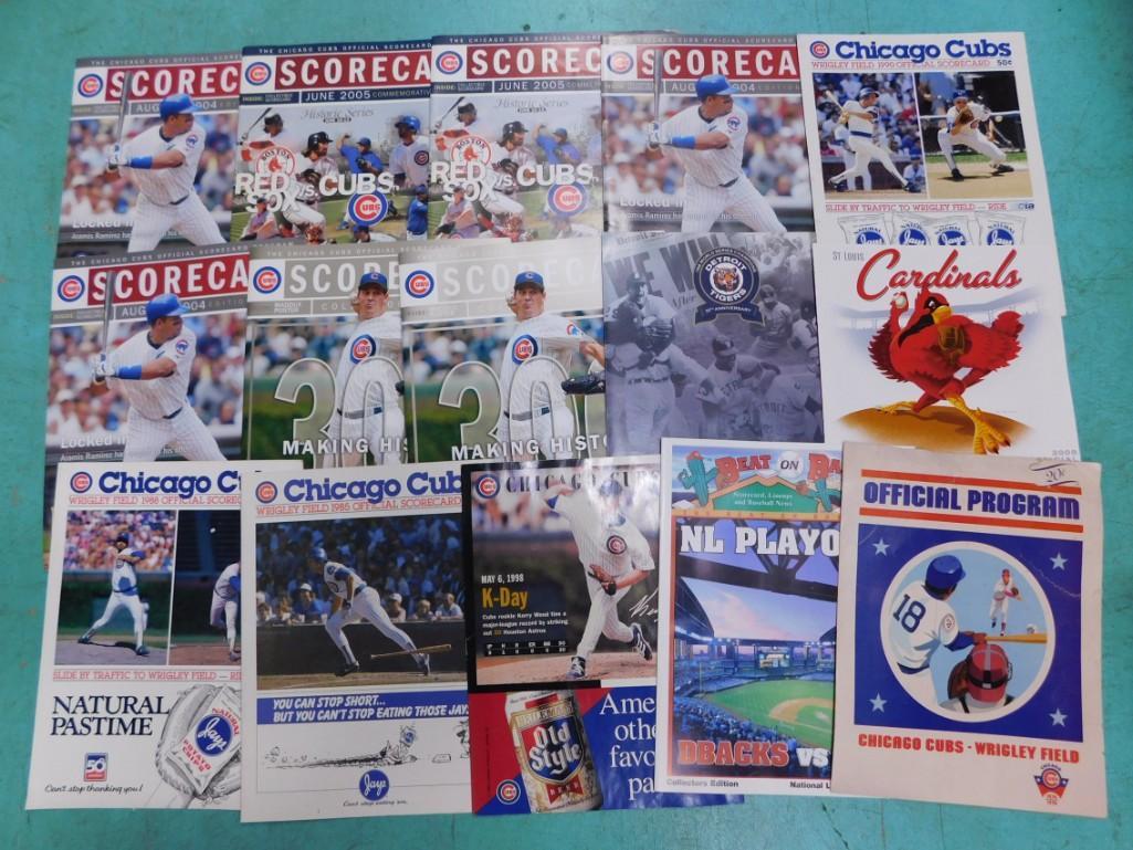 Sports Programs incl Chicago Cubs, Cardinals, 1970s, 1980s, etc (1 of 3)