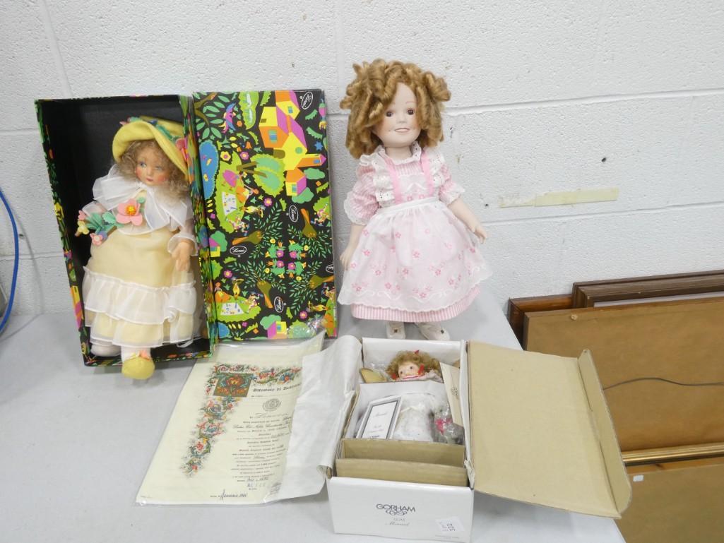 Doll Lot incl Shirley Temple Porcelain Doll #7708, Lenci Doll, Gorham Merriel Littlest Angel (1 of 8)