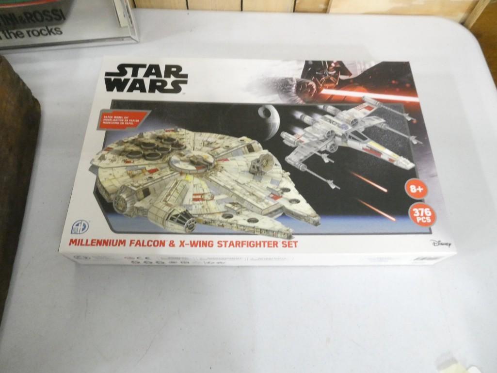 Star Wars Millennium Falcon and X-Wing Starfighter Set New in Unsealed Box (1 of 4)