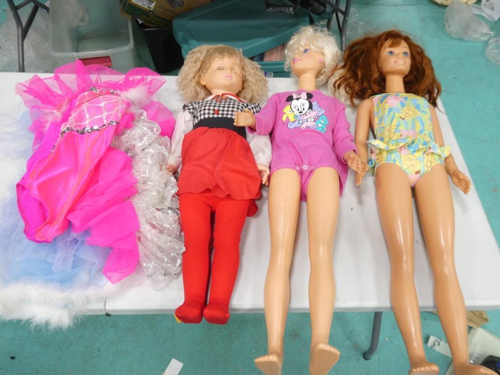 3 Large Dolls incl 2 Lg 37" Barbie Dolls, Eugene Doll, Clothing, Accessories, etc (1 of 7)